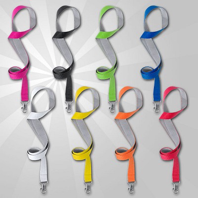 Lanyard bicolor cu carabina metalica - AP781218 lanyarduri cu carabina metalica AP781218