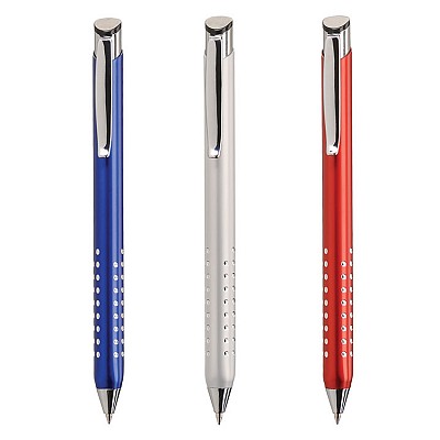 Pix metalic cu pietricele in zona gripului - VPSANN pixuri metalice promotionale cu pietricele Viva Pens SANN