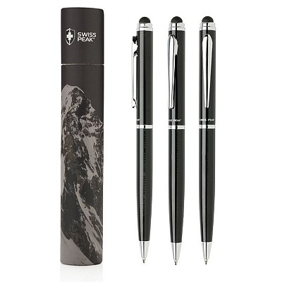Pix metalic cu varf touch pen si etui - P610441 P610441 pixuri de lux cu touch pen si etui