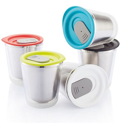 Pahar cu capac si capacitate de 227 ml - P432021 pahare metalice promotionale cu capac P432021