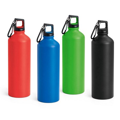 Bidon metalic sport cu carabina si capacitate de 750 ml - 94633 bidoane metalice sport cu carabina 94633