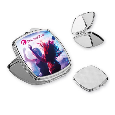 Oglinda de buzunar cu forma patrata - 92199 oglinzi metalice de buzunar 92199