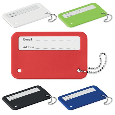 Etichete bicolore pentru bagaje cu card detasabil - MO9284 etichete din plastic pentru bagaje MO9284
