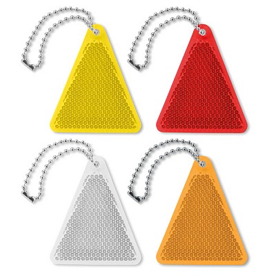 Breloc reflectorizant cu forma triunghiulara si lantic pentru prindere - MO9102 brelocuri reflectorizante cu forma triunghiulara MO9102