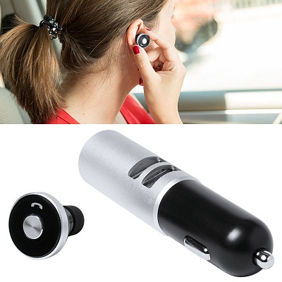 Incarcator auto USB cu hands free - AP781604 incarcator auto USB cu casca wireless audio AP781604