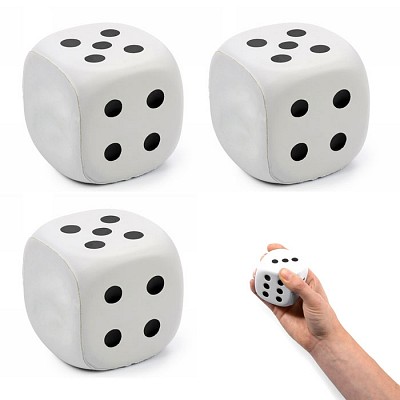 Zar antistres cu o suprafata mare de personalizare - V2557 zaruri antistres promotionale V2557