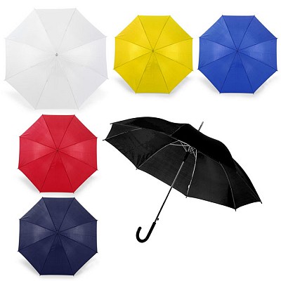 Umbrela automata cu 8 panele si maner curb colorat - V4218 umbrele promotionale colorate V4218