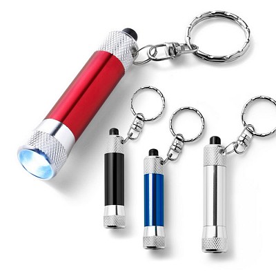 Breloc cu lanterna LED realizat din metal - V5455 brelocuri promotionale cu lanterna LED V5455