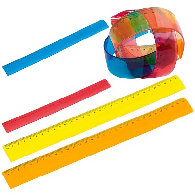 Rigla flexibila de 30 cm - V7624 rigle promotionale flexibile colorate V7624