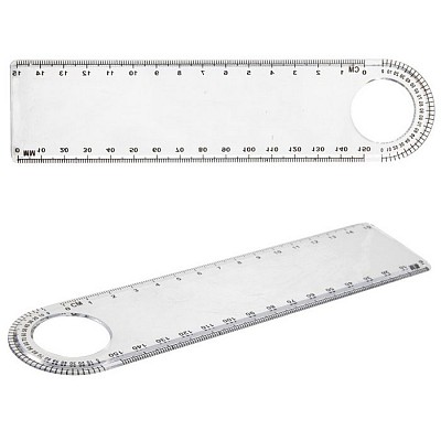 Rigla de 15 cm cu lupa si raportor - V9694 rigle promotionale cu raportor V9694