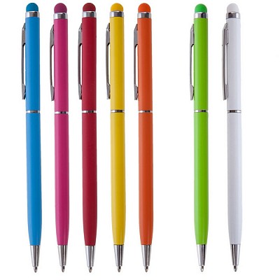 Pix metalic colorat cu varf touch pen - V1637 pixuri metalice colorate cu varf touch pen V1637