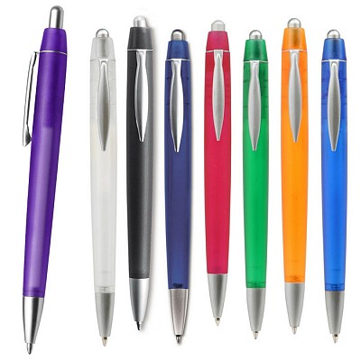 Pix din plastic cu agatatoare metalica eleganta - V1540 pixuri promotionale colorate din plastic V1540