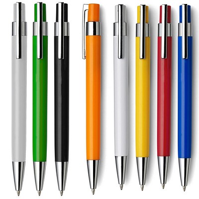 Pix cu corp din plastic colorat si agatatoare metalica - V1431 V1431 pixuri din plastic cu corp colorat