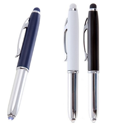 Pix metalic cu lanterna si varf touch pen - V1500 pixuri metalice cu lanterna si varf touch pen V1500