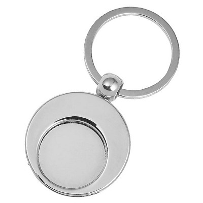 Breloc metalic cu moneda pentru cosul de cumparaturi - V0634 brelocuri metalice cu moneda detasabila V0634