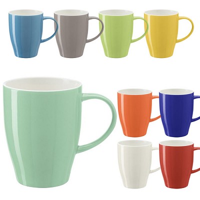 Cana conica colorata cu maner rotund - V9466 cani din portelan cu suprafata colorata V9466