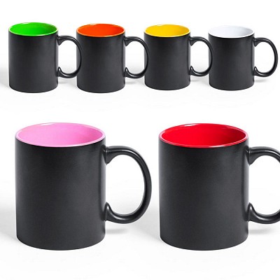 Cana neagra cu design clasic si interior colorat - V8925 cani negre cu interior colorat V8925