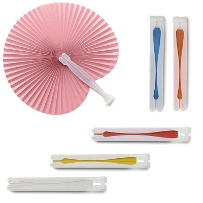 Evantai pliabil cu maner din plastic - V6280 evantaie din hartie cu maner din plastic V6280
