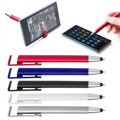 Pix din plastic cu touch pen si suport pentru telefon - V1753 V1753 pixuri cu suport de telefon si touch pen
