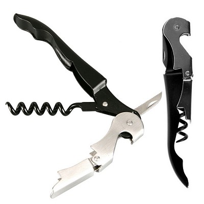 Desfacator din metal cu 3 accesorii - V5432 desfacatoare cu tirbuson si lama pliabile V5432