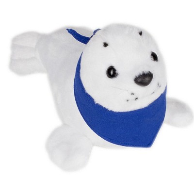 Jucarie din plus cu forma de foca si dimensiune de 25 cm - HE742 jucarii din plus cu bandana albastra HE742