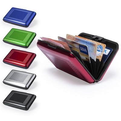 Portcard din aluminiu cu protectie RFID si 6 compartimente - AP781513 portcarduri din aluminiu cu protectie RFID AP781513