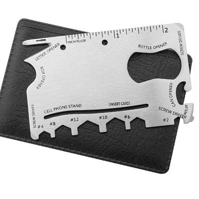 Sablon metalic cu 15 functii si husa din plastic - AP809549 sabloane metalice cu etui negru AP809549