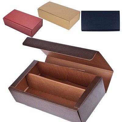 Cutie din carton cu 2 compartimente pentru sticle de vin - V6602 cutii din carton pentru 2 sticle de vin V6602