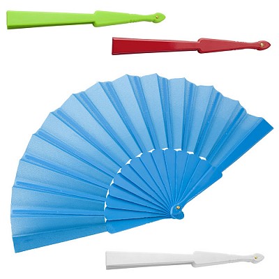 Evantai pliabil din plastic - V8654 evantaie promotionale colorate cu maner din plastic V8654