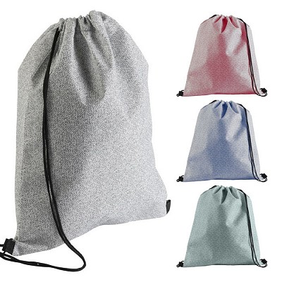 Rucsac spatios din material netesut - V0585 rucsaci promotionali cu snururi negre V0585