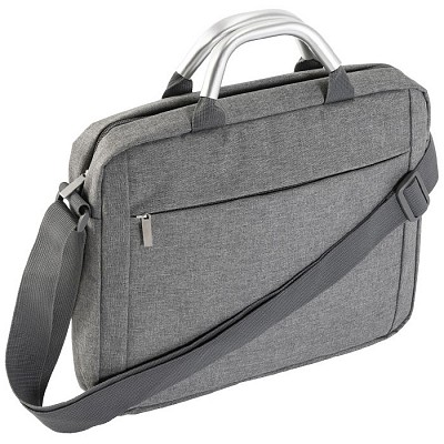 Geanta de laptop cu bretea lunga si manere metalice - V0579 genti de laptop cu manere metalice si buzunar frontal V0579