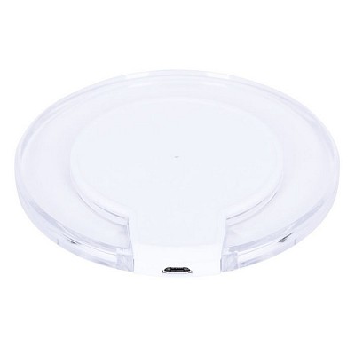 Incarcator wireless din plastic alb - V3945 incarcatoare USB wireless cu forma rotunda din plastic V3945