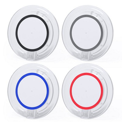 Incarcator wireless cu forma rotunda si corp transparent - V3839 incarcatoare wireless rotunde V3839