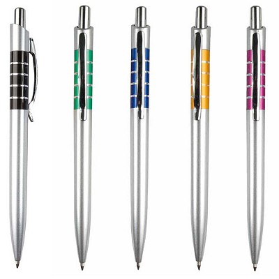 Pix din plastic cu mecanism de deschidere prin apasare - 10827 pixuri promotionale cu design modern 10827