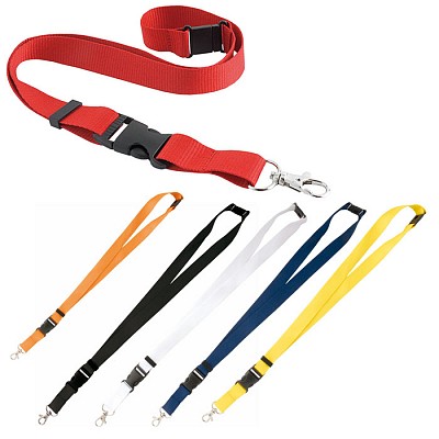 Lanyard cu catarama din plastic si lungime de 85 cm - 05032 lanyarduri promotionale cu carabina metalica si catarama din plastic 05032