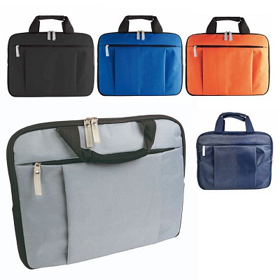 Geanta pentru laptop cu buzunar frontal si manere scurte intarite - 09144 genti promotionale cu buzunar frontal 09144