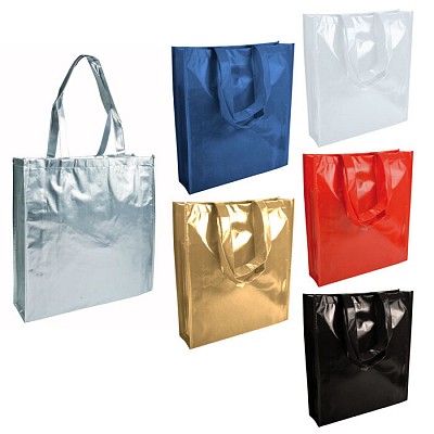 Sacosa de cumparaturi din material netesut cu burduf de 15 cm - 14118 sacose promotionale de cumparaturi din material netesut laminat 14118