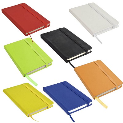 Carnetel cu coperti din imitatie de piele si colturi rotunjite - 17474 17474 carnetele promotionale cu foi dictando si coperti colorate