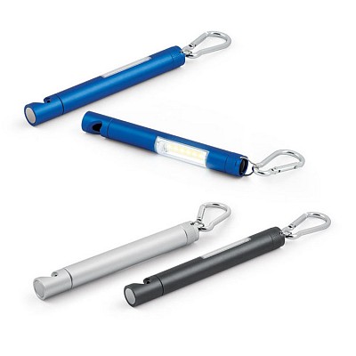 Lanterna metalica cu lumina LED si corp cilindric - 94745 94745 laterne din aluminiu cu magnet si carabina