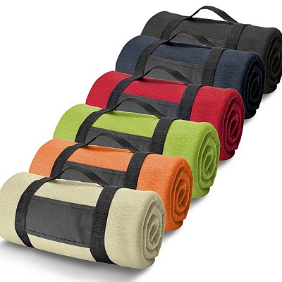 Patura din material polar cu maner detasabil - 99074 paturi promotionale colorate cu maner detasabil 99074