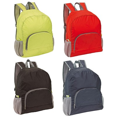 Rucsac pliabil cu buzunar interior spatios cu fermoar - 0819608 rucsaci colorati pliabili cu buzunare exterioare 0819608