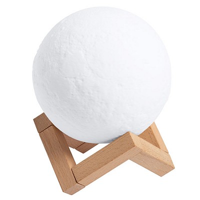 Boxa audio bluetooth cu forma de luna si suport din lemn - AP721505 boxe audio rotunde cu lumina LED AP721505