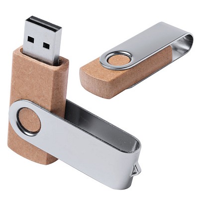 Stick USB de memorie cu protectie metalica si capacitate de 16 GB - AP721331 stick uri USB de 16 gb din carton reciclat AP721331