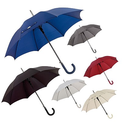 Umbrela automata anti vant cu 8 panele din poliester si placuta metalica - 0103340 umbrele promotionale colorate cu maner curb 0103340