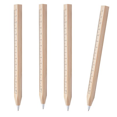 Pix din lemn cu rigla gradata de 14 cm - AP810429 AP810429 pixuri din lemn cu rigla de 14 cm