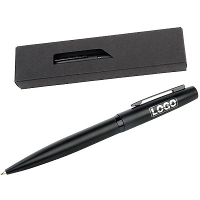 Pix din alama cu corp mat si suprafata argintie lucioasa pentru gravat - 1101676 pixuri negre cu strat argintiu lucios pentru gravura 1101676