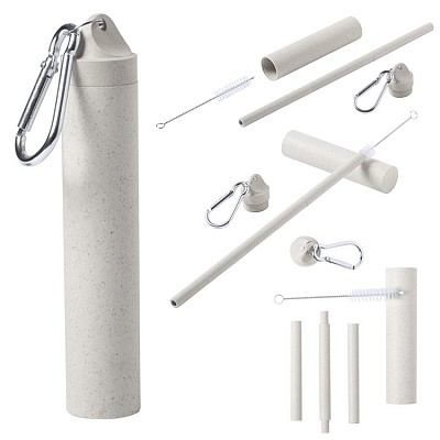 Pai reutilizabil de baut din plastic din fibre din lemn de bambus - AP721537 AP721537 paie de baut reutilizabile