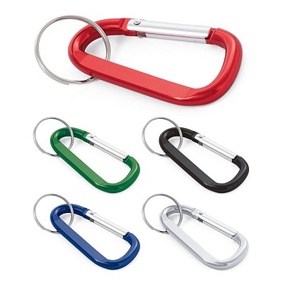Breloc cu carabina metalica colorata - 58823 carabine metalice colorate cu inel pentru chei 58823