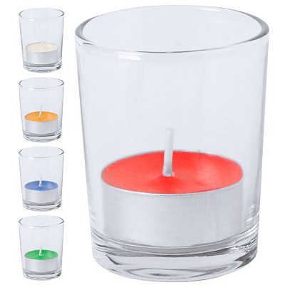 Candela din sticla cu lumanare parfumata - AP721467 AP721467 cantele din sticla cu lumnare colorata parfumata de tip pastila