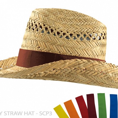 SCP3 Palarii din paie Unisex Cow Boy Straw Hat Serie Graffic